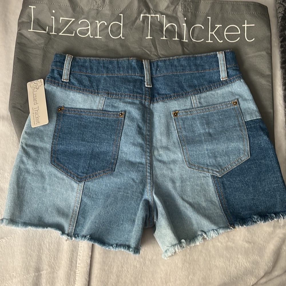 Patchwork Jean Shorts - Picture 2 of 4